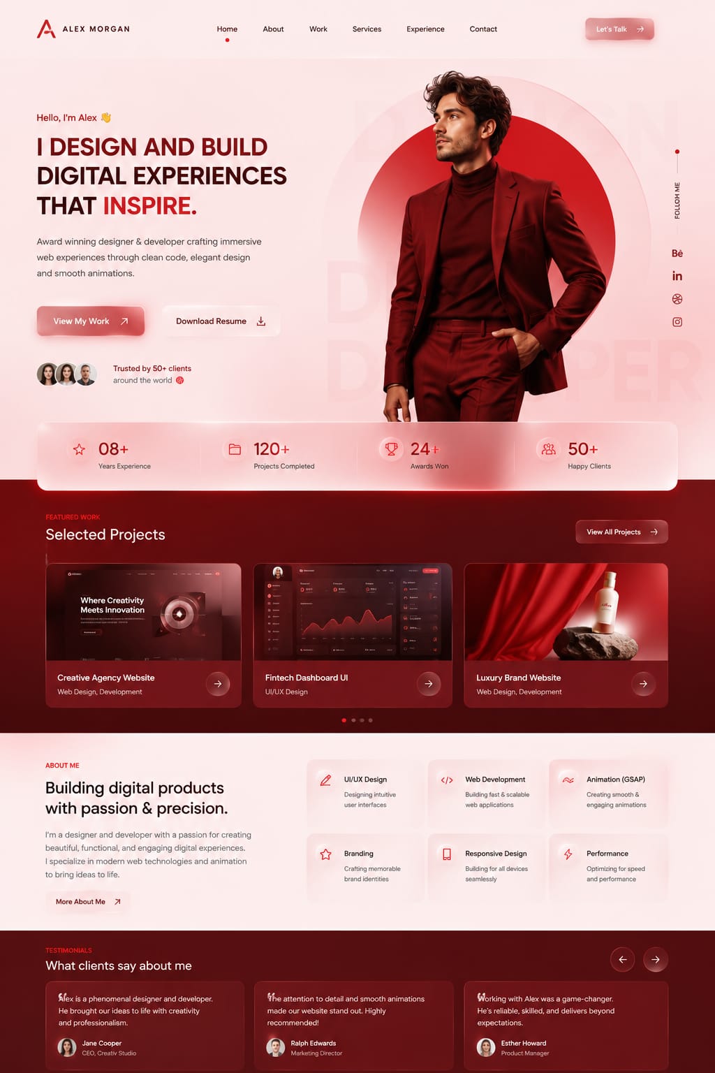 Model Portfolio Mockup